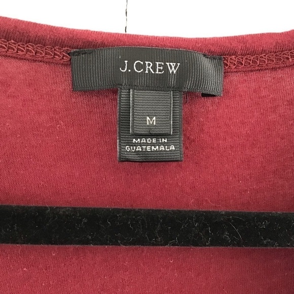 J Crew long sleeve, scoop neck high/low tunic top Lyocell Burgundy size … - Picture 4 of 6